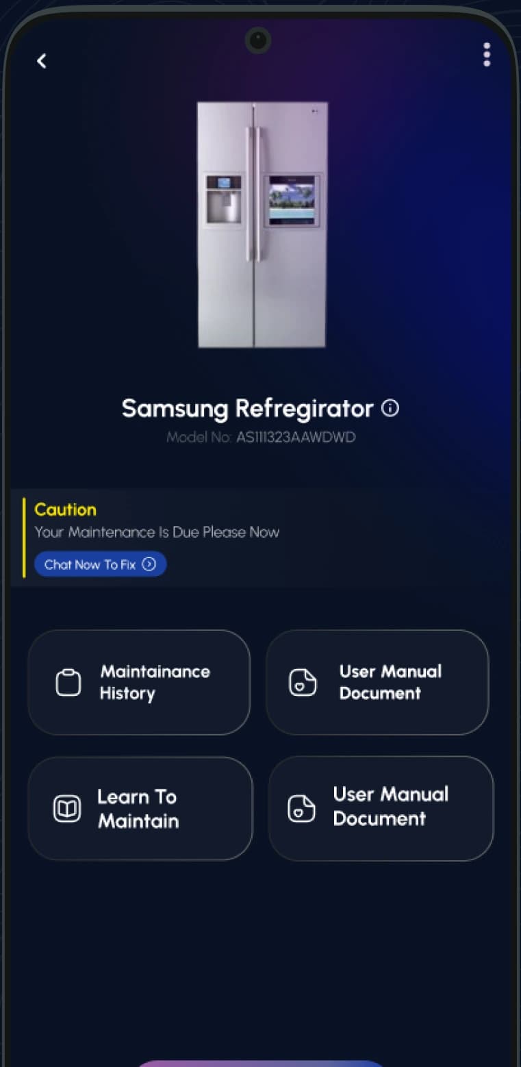 FixAi appliance management interface